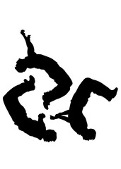 Young man in a jump on white bakground