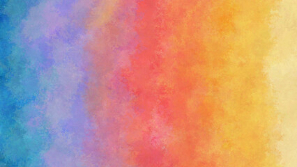 カラフルな手書きの水彩グラデーション背景。
