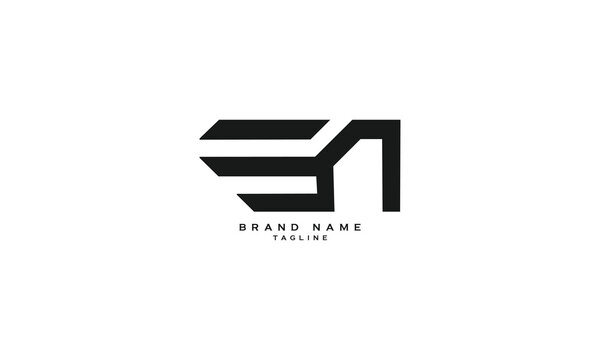 EFN, FEN, FN, EN, NE, NF, Abstract initial monogram letter alphabet logo design