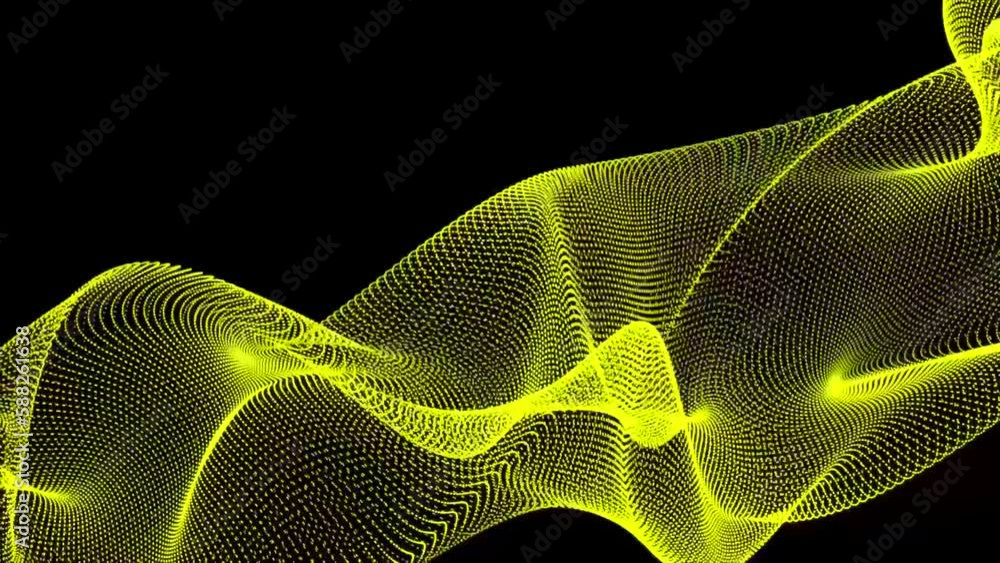 Poster dark yellow wave background. technology digital wave background concept. data technology illustratio