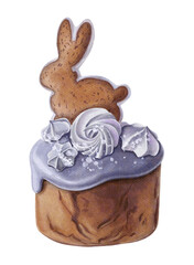 Easter bread panettone transparent background Png 