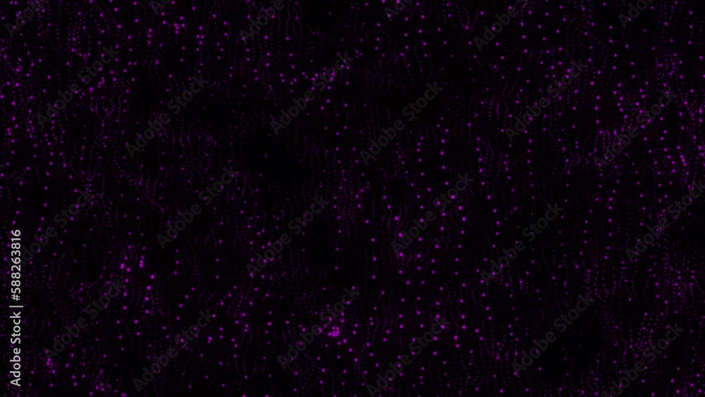 Poster wave of particles. wave with connecting dots and lines on dark background. abstract futuristic backg