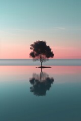 sunset on the lake