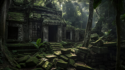 Fototapeta premium temple in the jungle 