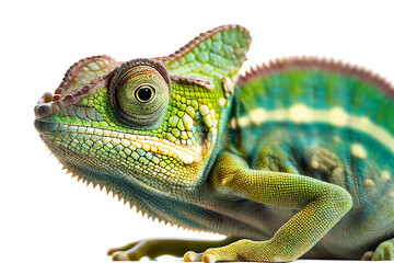 Obraz premium Chameleon on transparent png background. Generative ai.