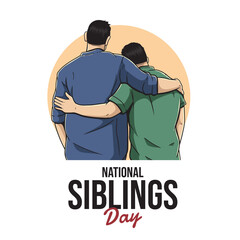 National Siblings Day. April 10. Holiday concept