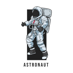 astronaut in spacesuit. Vector illustration