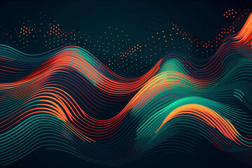 Beautiful colored abstract line shapes wallpaper background design texture pattern. Decorative design decoration. Ai generated
