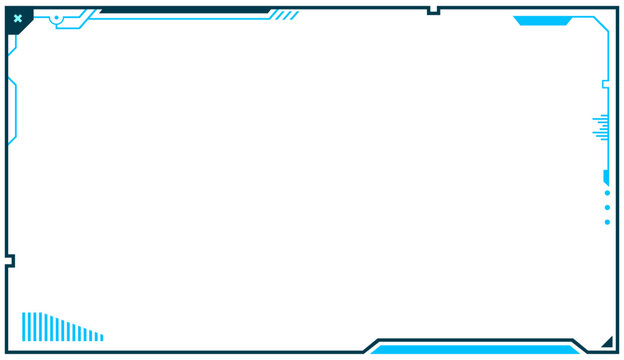 Blue Frame Modern Cyberpunk