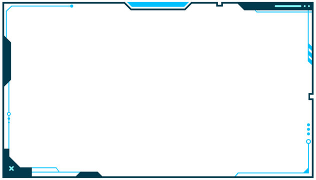 Blue Frame Modern Cyberpunk