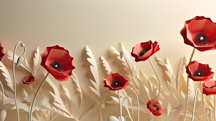 poppies flower, with generative ai