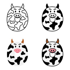 Alphabet O in flat style isolated