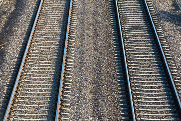 Stunning Aerial View of Train Tracks for Transportation Concept