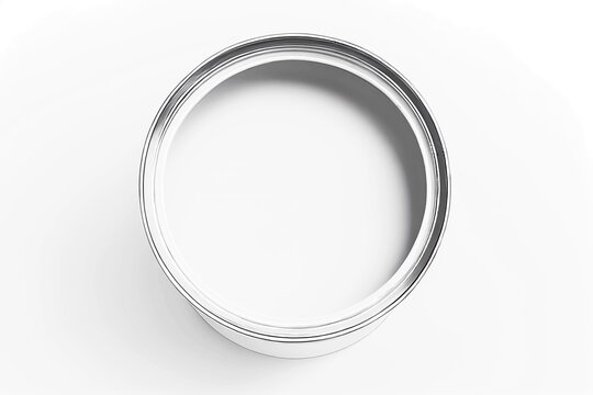 Open paint can with white color. Generative ai.