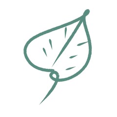 leaf hand drawn cute cartoony