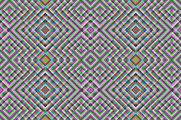 Neon colors chequered fantasy pattern, seamless