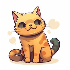 Cat cartoon style