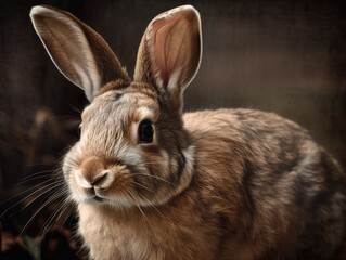 Obraz premium Rabbit realistically photo portrait