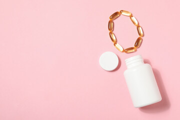 Immunity support capsules - Omega, health care concept