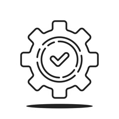efficient maintenance icon like thin line cog gear