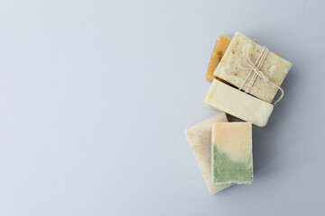 Soap - spa, beauty procedures and skin care concept, space for text