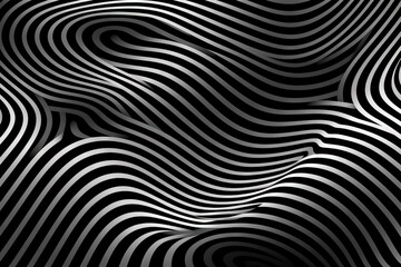  an abstract black and white background with wavy lines in the center of the image and a black background with wavy lines in the middle of the image.  generative ai