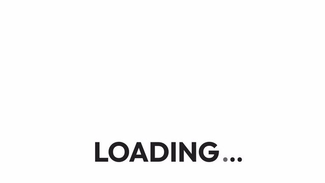 Animated bw web dev buttons loader. Website build. Flash message 4K video footage. Monochrome isolated loading wait-animation progress indicator with alpha channel transparency for UI, UX web design