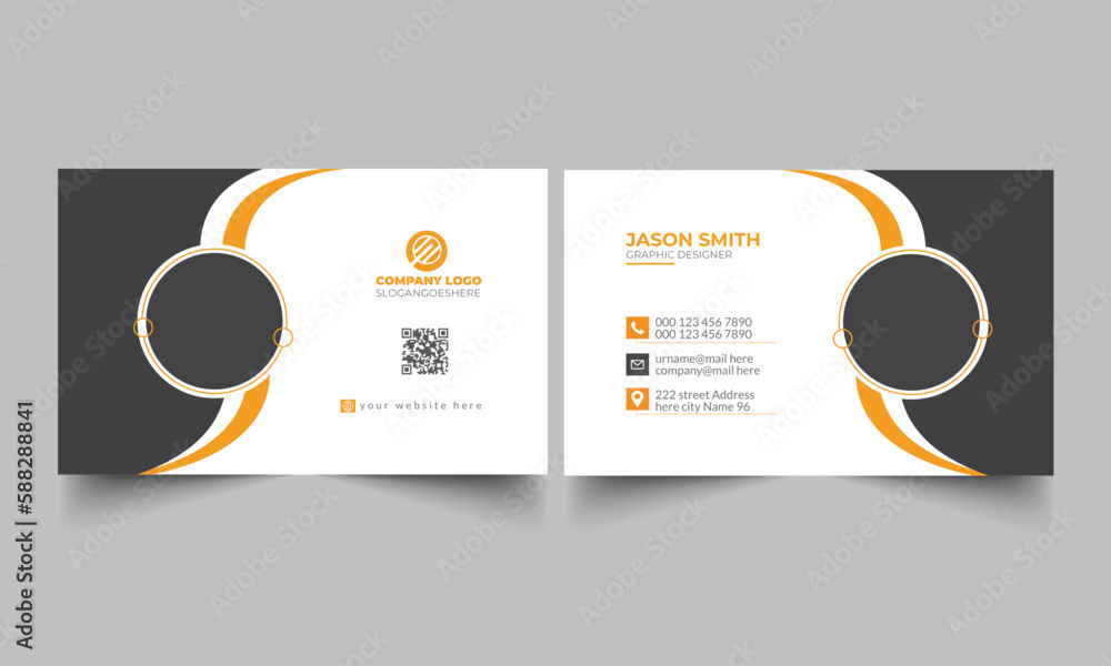 Wall mural creative and clean business card