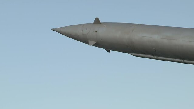 Rocket against sky, Moscow, Russia