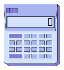 School Student Blue Calculator