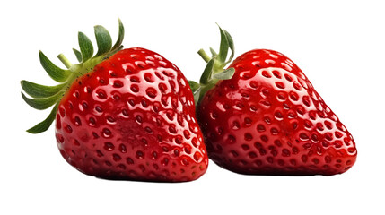 Strawberry Isolated on White Background, Image Ai Generated	