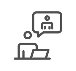 Business people related icon and linear symbol.
