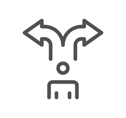 Business people related icon and linear symbol.