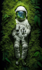 Astronaut in green