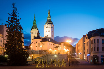 Cathedral of Holy Trinity on Andrej Hlinka square in Zilina, Slovakia