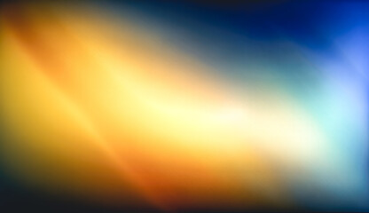 Obraz premium Abstract blurry smooth image of blue and yellow color, generative AI.