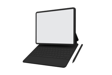 
Dark Tablet and Magic Keyboard 