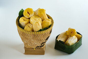 tapai cassava or tape singkong, made from fermented cassava.