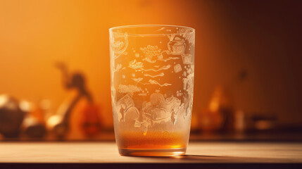 A Glass of Beer on a Table, Generative AI