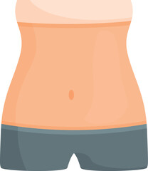 Fototapeta na wymiar Loss weight icon cartoon vector. Health body. Obesity shape