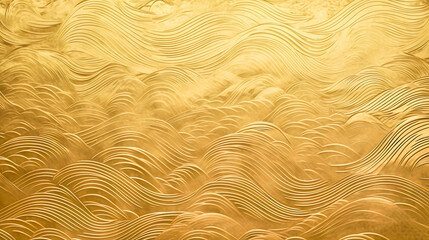 Fototapeta アンティーク風の金の和風背景　Generative AI obraz