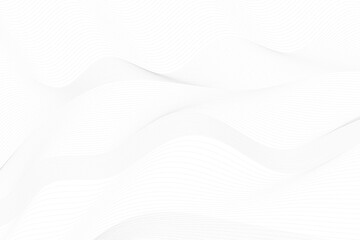 Abstract white and gray color, modern design stripes background with wave element. Vector illustration.	