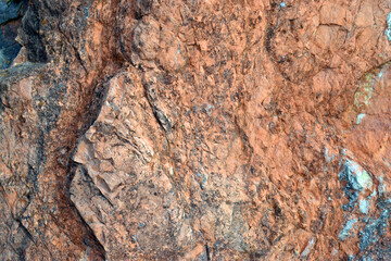 Pink limestone called Caliza del Danés. Paleocene. 63 Mya