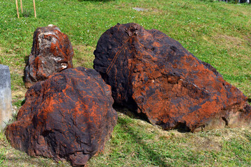 Rock formed by siderite, an iron carbonate.