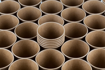 Empty Paper cups background