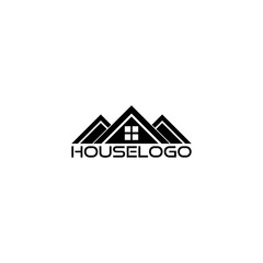 Silhouette icon of a house isolated on transparent background