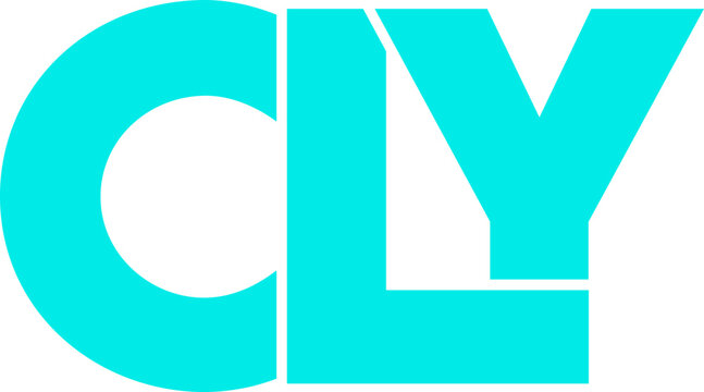 Letter CLY logo design on transparent background, CLY letter logo