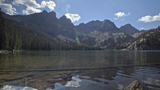 Beautiful Cramer lake in alpine Sawtooth Wilderness Area Stanley Idaho USA