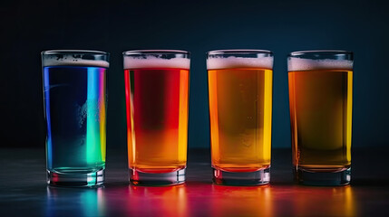 A Glass of Beer on a Table, Generative AI