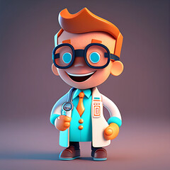 funny cartoon doctor generative ai